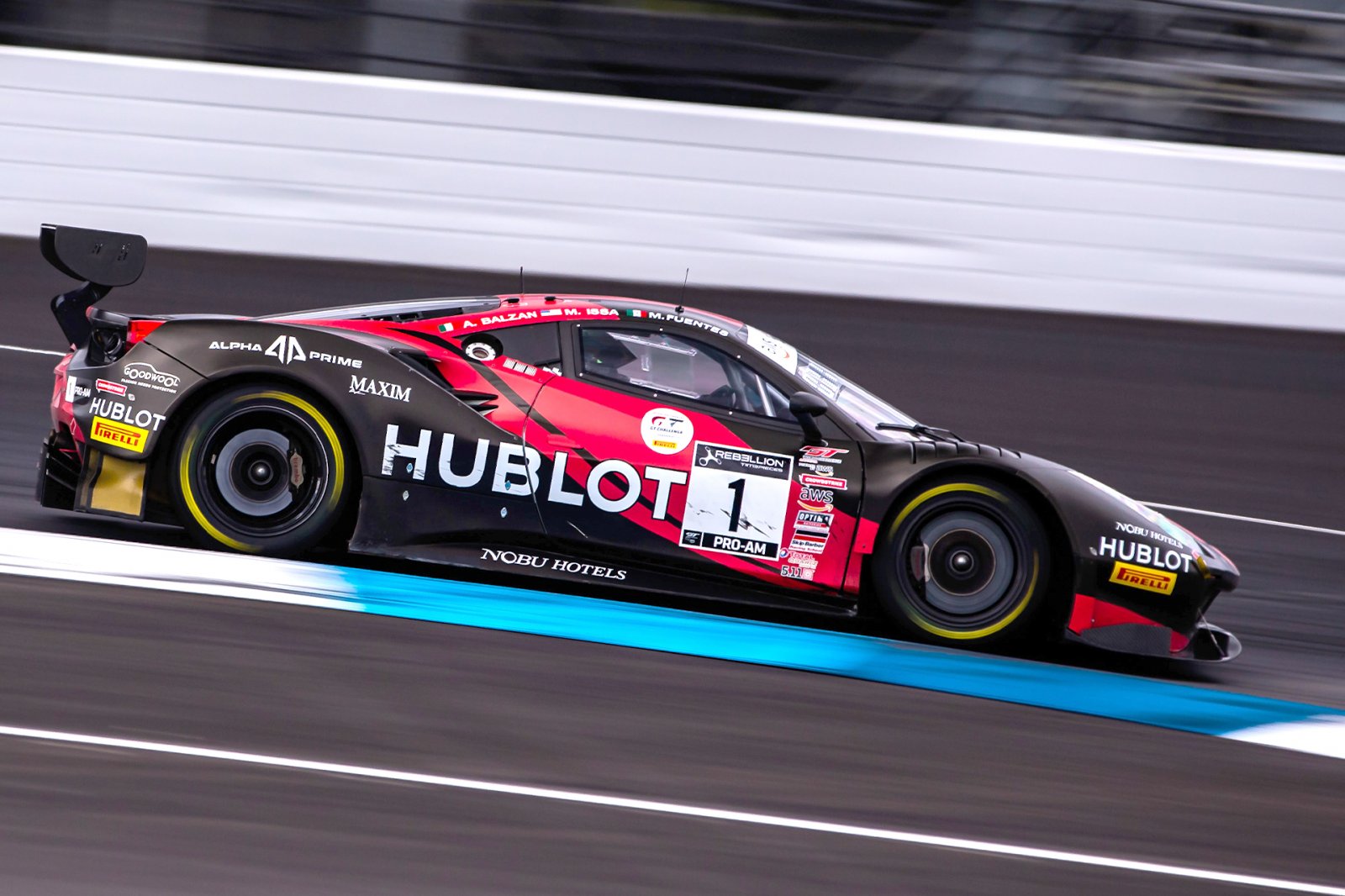 Squadra Corse, Ferrari Pace GT World Challenge America Field in First Practice in Indy