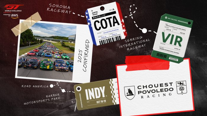 Chouest Povoledo Racing to Field Double Entry in GT World Challenge and GT America