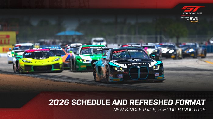GT World Challenge America Unveils 2026 Provisional Calendar and New Format