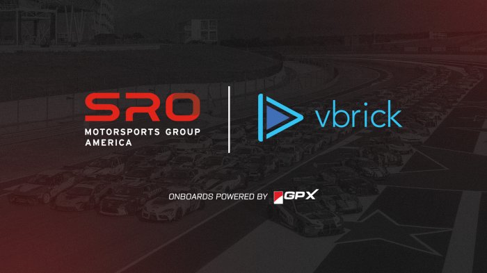 SRO America to Launch New Streaming Multiplayer at VIR Powered by Vbrick and GPX Stream