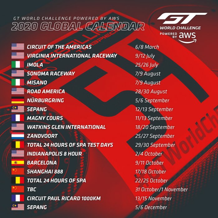 GT World Challenge Powered by AWS Prepares to Resume Global Program