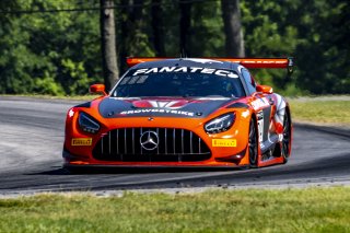 #04 Mercedes-AMG GT3 of George Kurtz and Colin Braun, Crowdstrike Racing by Riley Motorsports, GT World Challenge America, Pro-Am, SRO America, VIR, Virginia International Rcaeway, Alton, Virginia, June 2022.
 | Brian Cleary/SRO