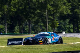 #63 Mercedes-AMG GT3 of David Askew and Dirk Muller, DXDT Racing, GT World Challenge America, Pro-Am, SRO America, VIR, Virginia International Rcaeway, Alton, Virginia, June 2022.
 | Brian Cleary/SRO