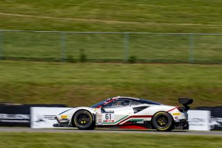 #61 Ferrari 488 GT3 of Jean-Claude Said and Conrad Grunewald, AF Corse, GT World Challenge America, Am, SRO America, VIR, Virginia International Rcaeway, Alton, Virginia, June 2022.
 | Brian Cleary/SRO