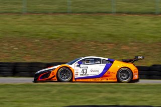 #43 Acura NSX GT3 of Erin Vogel and Michael Cooper, RealTime Racing, GT World Challenge America, Pro-Am, SRO America, VIR, Virginia International Rcaeway, Alton, Virginia, June 2022.
 | Brian Cleary/SRO