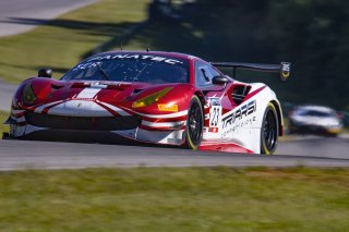 #23 Ferrari 488 GT3 of Onofrio Triarsi and Charlie Scardina, Triari Competizione, GT World Challenge America, Am, SRO America, VIR, Virginia International Rcaeway, Alton, Virginia, June 2022.
 | Brian Cleary/SRO