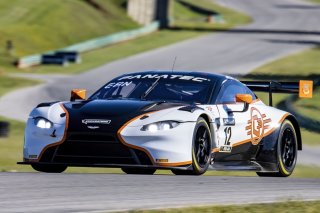 #12 Aston Martin Vantage AMR GT3 of Frank Gannett and Drew Staveley, Ian Lacy Racing, GT World Challenge America, Pro-Am, SRO America, VIR, Virginia International Rcaeway, Alton, Virginia, June 2022.
 | Brian Cleary/SRO