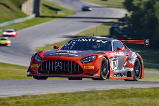 #04 Mercedes-AMG GT3 of George Kurtz and Colin Braun, Crowdstrike Racing by Riley Motorsports, GT World Challenge America, Pro-Am, SRO America, VIR, Virginia International Rcaeway, Alton, Virginia, June 2022.
 | Brian Cleary/SRO