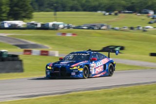 #96 BMW M4 GT3 of Michael Dinan and Robby Foley, Turner Motorsports, GT World Challenge America, Pro-Am, SRO America, VIR, Virginia International Rcaeway, Alton, Virginia, June 2022. | Grier Martin/SRO