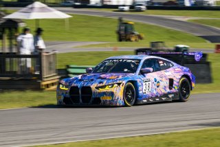 #38 BMW M4 GT3 of Samantha Tan and Nick Wittmer, ST Racing, GT World Challenge America, Pro-Am, SRO America, VIR, Virginia International Rcaeway, Alton, Virginia, June 2022. | Grier Martin/SRO