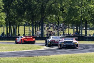 #43 Acura NSX GT3 of Erin Vogel and Michael Cooper, RealTime Racing, GT World Challenge America, Pro-Am, SRO America, VIR, Virginia International Rcaeway, Alton, Virginia, June 2022. | Grier Martin/SRO