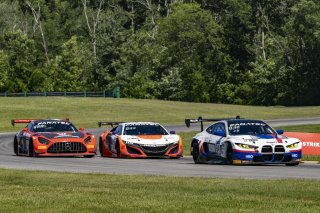 #94 BMW M4 GT3 of Chandler Hull and Bill AUberlen, Bimmerworld, GT World Challenge America, Pro-Am, SRO America, VIR, Virginia International Rcaeway, Alton, Virginia, June 2022. | Grier Martin/SRO