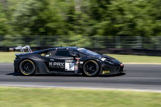 #1 Lamborghini Huracan GT3 of Michele Beretta and Andrea Calderelli, K-Pax Racing, GT World Challenge America, Pro, SRO America, VIR, Virginia International Rcaeway, Alton, Virginia, June 2022. | Grier Martin/SRO