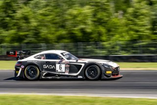#6 Mercedes-AMG GT3 of Steven Aghakhani and Loris Spinelli, US Racetronics, GT World Challenge America, Pro, SRO America, VIR, Virginia International Rcaeway, Alton, Virginia, June 2022. | Grier Martin/SRO