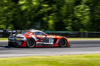 #04 Mercedes-AMG GT3 of George Kurtz and Colin Braun, Crowdstrike Racing by Riley Motorsports, GT World Challenge America, Pro-Am, SRO America, VIR, Virginia International Rcaeway, Alton, Virginia, June 2022. | Grier Martin/SRO