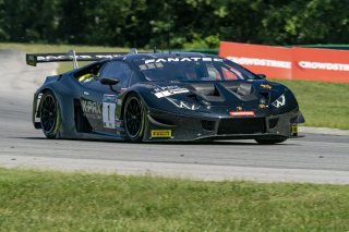 #1 Lamborghini Huracan GT3 of Michele Beretta and Andrea Calderelli, K-Pax Racing, GT World Challenge America, Pro, SRO America, VIR, Virginia International Rcaeway, Alton, Virginia, June 2022. | Grier Martin/SRO