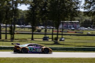 #88 Lamborghini Huracan GT3 of Jason Harward and Madison Snow, Zelus Motorsports, GT World Challenge America, Pro-Am, SRO America, VIR, Virginia International Rcaeway, Alton, Virginia, June 2022.
 | Josh Snider/SRO    