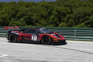 #91 Lamborghini Huracan GT3 of Jeff Burton and Corey Lewis, Zelus Motorsports, GT World Challenge America, Pro-Am, SRO America, VIR, Virginia International Rcaeway, Alton, Virginia, June 2022.
 | Josh Snider/SRO    