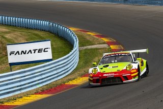 #45 Porsche 911 GT3-R (991.ii) of Charlie Luck and Jan Heylen, Wright Motorsports, GT World Challenge America, Pro-Am, SRO America, Watkins Glen International raceway, Watkins Glen, NY, July 2022..
 | SRO Motorsports Group