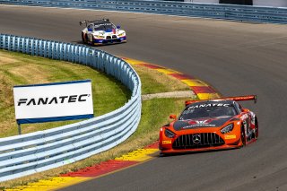 #04 Mercedes-AMG GT3 of George Kurtz and Colin Braun, Crowdstrike Racing by Riley Motorsports, GT World Challenge America, Pro-Am, SRO America, Watkins Glen International raceway, Watkins Glen, NY, July 2022..
 | SRO Motorsports Group