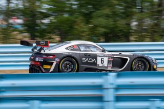 #6 Mercedes-AMG GT3 of Steven Aghakhani and Loris Spinelli, US Racetronics, GT World Challenge America, Pro, SRO America, Watkins Glen International raceway, Watkins Glen, NY, September 2021.
 | SRO Motorsports Group