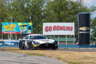 #6 Mercedes-AMG GT3 of Steven Aghakhani and Loris Spinelli, US Racetronics, GT World Challenge America, Pro, SRO America, Watkins Glen International raceway, Watkins Glen, NY, September 2021.
 | SRO Motorsports Group