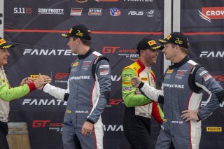 #04 Mercedes-AMG GT3 of George Kurtz and Colin Braun, Crowdstrike Racing by Riley Motorsports, GT World Challenge America, Pro-Am, SRO America, Watkins Glen International raceway, Watkins Glen, NY, July 2022..
 | SRO Motorsports Group