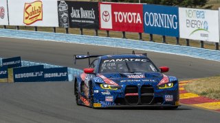 #96 BMW M4 GT3 of Michael Dinan and Robby Foley, Turner Motorsports, GT World Challenge America, Pro-Am, SRO America, Watkins Glen International raceway, Watkins Glen, NY, July 2022..
 | SRO Motorsports Group