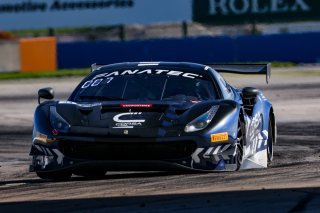 #34 Ferrari 488 GT3 of Manny Franco and Alessandro Balzan, Conquest Racing, GT World Challenge America, Pro, SRO America, Sebring Int’l Raceway, Sebring Florida, September 2022
 | Regis Lefebure/SRO