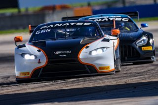 #12 Aston Martin Vantage AMR GT3 of Frank Gannett and Drew Staveley, Ian Lacy Racing, GT World Challenge America, Pro-Am, SRO America, Sebring Int’l Raceway, Sebring Florida, September 2022
 | Regis Lefebure/SRO