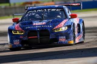 #96 BMW M4 GT3 of Michael Dinan and Robby Foley, Turner Motorsports, GT World Challenge America, Pro-Am, SRO America, Sebring Int’l Raceway, Sebring Florida, September 2022
 | Regis Lefebure/SRO