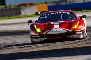 #23 Ferrari 488 GT3 of Onofrio Triarsi and Charlie Scardina, Triari Competizione, GT World Challenge America, Am, SRO America, Sebring Int’l Raceway, Sebring Florida, September 2022
 | Regis Lefebure/SRO
