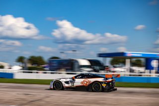#12 Aston Martin Vantage AMR GT3 of Frank Gannett and Drew Staveley, Ian Lacy Racing, GT World Challenge America, Pro-Am, SRO America, Sebring Int’l Raceway, Sebring Florida, September 2022
 | Regis Lefebure/SRO