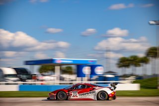 #23 Ferrari 488 GT3 of Onofrio Triarsi and Charlie Scardina, Triari Competizione, GT World Challenge America, Am, SRO America, Sebring Int’l Raceway, Sebring Florida, September 2022
 | Regis Lefebure/SRO