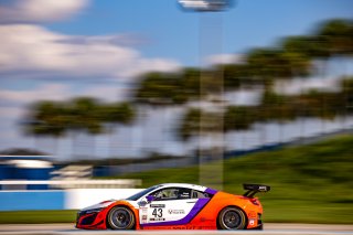 #43 Acura NSX GT3 of Erin Vogel and Michael Cooper, RealTime Racing, GT World Challenge America, Pro-Am, SRO America, Sebring Int’l Raceway, Sebring Florida, September 2022
 | Regis Lefebure/SRO