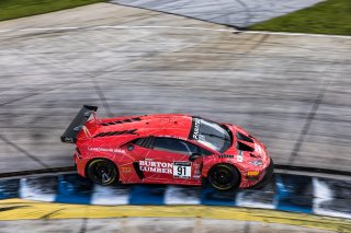 #91 Lamborghini Huracan GT3 of Jeff Burton and Corey Lewis, Zelus Motorsports, GT World Challenge America, Pro-Am, SRO America, Sebring International Raceway, Sebring, FL, September 2022.
 | Fabian Lagunas/SRO             