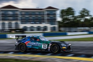 #63 Mercedes-AMG GT3 of David Askew and Dirk Muller, DXDT Racing, GT World Challenge America, Pro-Am, SRO America, Sebring International Raceway, Sebring, FL, September 2022.
 | Fabian Lagunas/SRO             