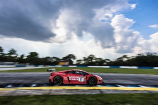 #91 Lamborghini Huracan GT3 of Jeff Burton and Corey Lewis, Zelus Motorsports, GT World Challenge America, Pro-Am, SRO America, Sebring International Raceway, Sebring, FL, September 2022.
 | Fabian Lagunas/SRO             