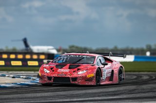 #91 Lamborghini Huracan GT3 of Jeff Burton and Corey Lewis, Zelus Motorsports, GT World Challenge America, Pro-Am, SRO America, Sebring International Raceway, Sebring, FL, September 2022.
 | Fabian Lagunas/SRO             