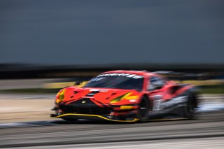 #13 Ferrari 488 GT3 of Justin Wetherill and Ryan Dalziel, Triarsi Competizione, GT World Challenge America, Pro-Am, SRO America, Sebring International Raceway, Sebring, FL, September 2022.
 | Fabian Lagunas/SRO             