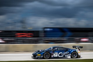 #34 Ferrari 488 GT3 of Manny Franco and Alessandro Balzan, Conquest Racing, GT World Challenge America, Pro, SRO America, Sebring International Raceway, Sebring, FL, September 2022.
 | Fabian Lagunas/SRO             