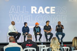 Driving Diversity Panel Forum, SRO America, Indianapolis Motor Speedway, Indianapolis, Indiana, Oct 2022.
 | Brian Cleary/SRO  