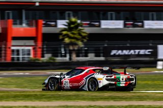 #21 Ferrari 296 GT3 of Manny Franco and Alessandro Balzan, April 2023., Conquest Racing, GT World Challenge America, LA, NOLA Motorsports Park, New Orleans, Pro, SRO America
 | Fabian Lagunas / SRO