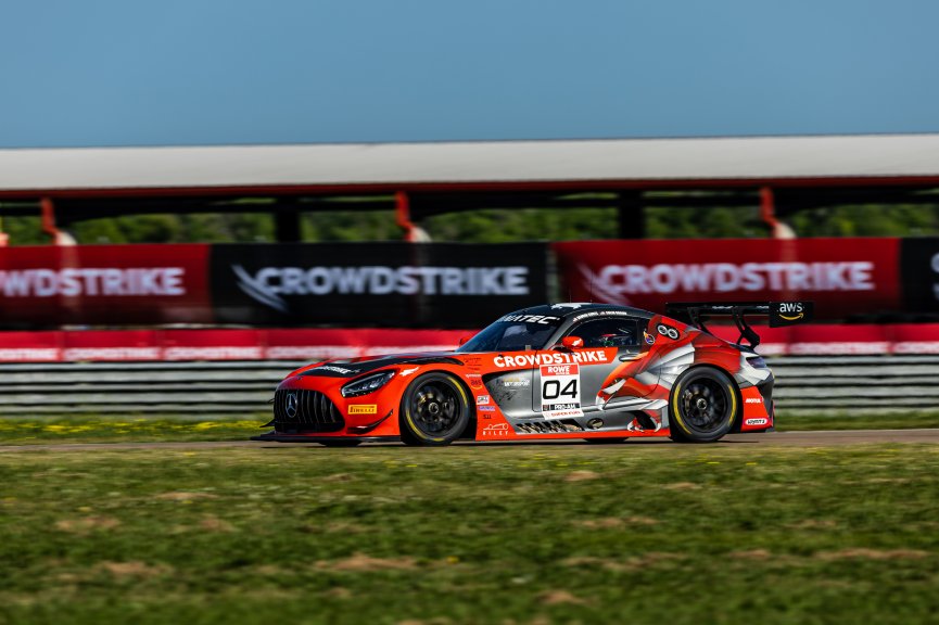 #04 Mercedes-AMG GT3 of George Kurtz and Colin Braun, April 2023., Crowdstrike by Riley Motorsports, GT World Challenge America, LA, NOLA Motorsports Park, New Orleans, Pro-Am, SRO America
