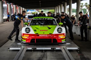 #45 Porsche 911 GT3-R 992 of Charlie Luck and Jan Heylen, April 2023., GT World Challenge America, LA, NOLA Motorsports Park, New Orleans, Pro-Am, SRO America, Wright Motorsports
 | Fabian Lagunas / SRO