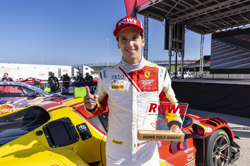 #88 Ferrari 296 GT3 of Custodio Toledo and Riccardo Agostini, AF Corse, GT World Challenge America, Pro-Am, SRO America, FANATEC GT World Challenge America Powered by AWS, COTA, Austin, TX May 17 - 19 2024.
