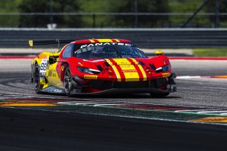 #88 Ferrari 296 GT3 of Custodio Toledo and Riccardo Agostini, AF Corse, GT World Challenge America, Pro-Am, SRO America, FANATEC GT World Challenge America Powered by AWS, COTA, Austin, TX May 17 - 19 2024.
 | Fabian Lagunas / SRO