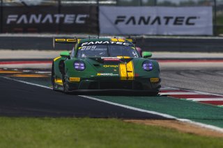 #120 Porsche 911 GT3-R of Adam Adelson and Elliott Skeer, Wright Motorsports, GT World Challenge America, Pro, FANATEC GT World Challenge America Powered by AWS, SRO America, COTA, Austin, TX May 17 - 19 2024.
 | Fabian Lagunas / SRO