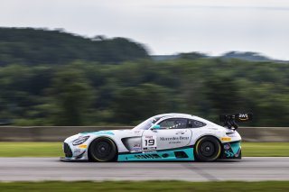 #19 Mercedes-AMG GT3 of Will Hardeman and Alan Metni, Esses Racing with Mercedes-Benz of Austin, GT World Challenge America, Pro-Am, FANATEC GT World Challenge America Powered by AWS, SRO America, VIR, Alton, VA July 19 - 21 2024.
 | Fabian Lagunas / SRO           