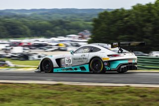 #19 Mercedes-AMG GT3 of Will Hardeman and Alan Metni, Esses Racing with Mercedes-Benz of Austin, GT World Challenge America, Pro-Am, FANATEC GT World Challenge America Powered by AWS, SRO America, VIR, Alton, VA July 19 - 21 2024.
 | Fabian Lagunas / SRO           